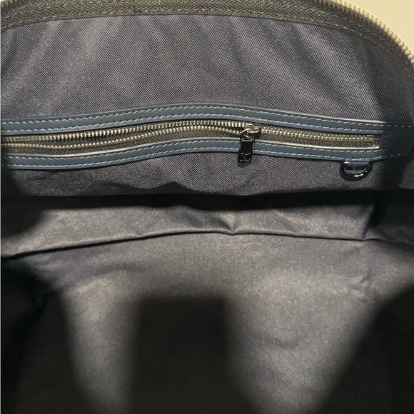 Louis Vuitton Virgil Abloh Blue Monogram Tapestry Canvas Keepall Bandoulière 50 - Picture 9 of 11